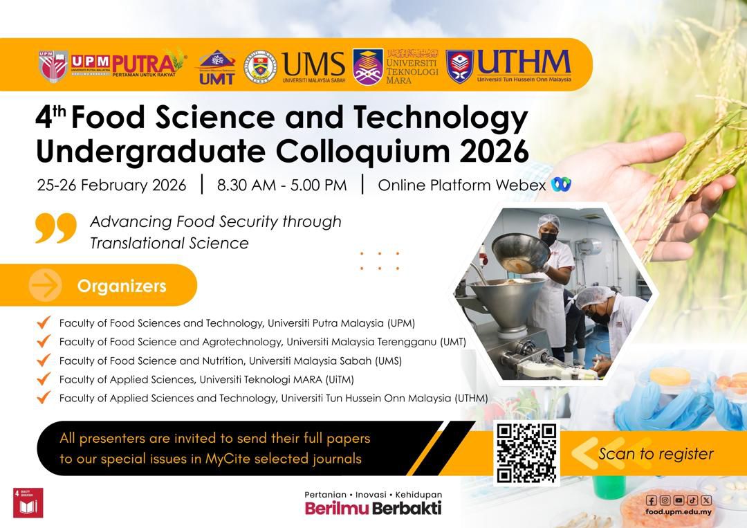 4th Food Science and Technology Undergraduate Colloquium (FOSTUC) 2026